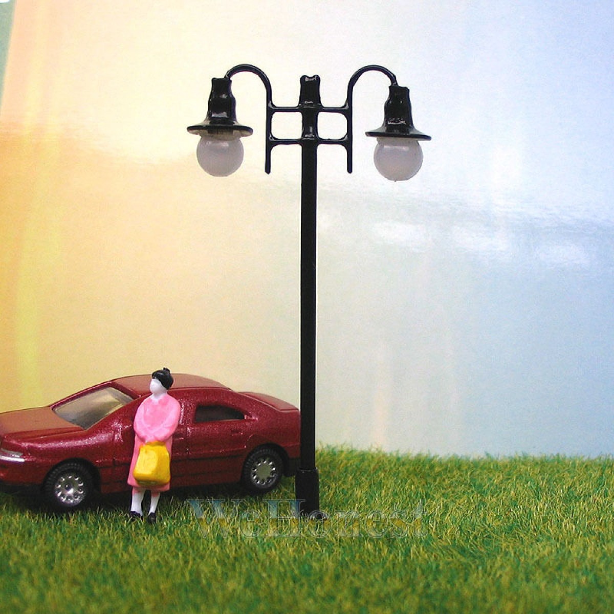     3 x OO / HO Scale Model Train Lamps Railroad Lamp posts 12V Street Lights #006